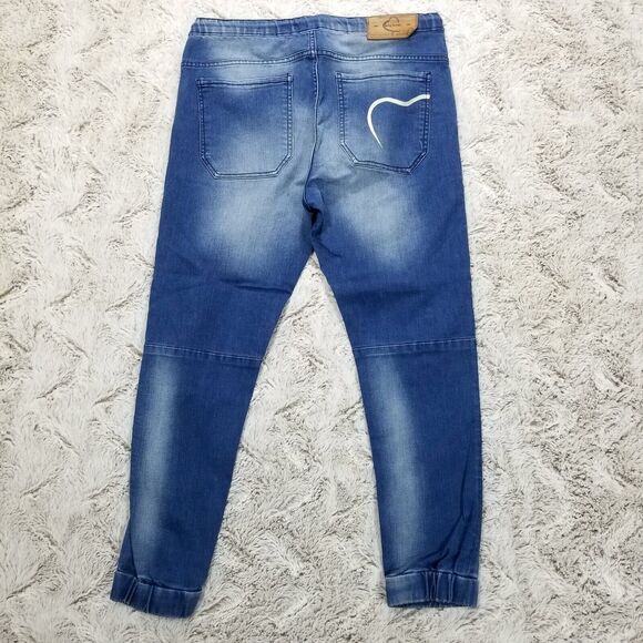 Being Human Jeans Mens Size 32x30 Blue Jogger Drop Crotch Slim Drawstring Denim - Picture 2 of 13